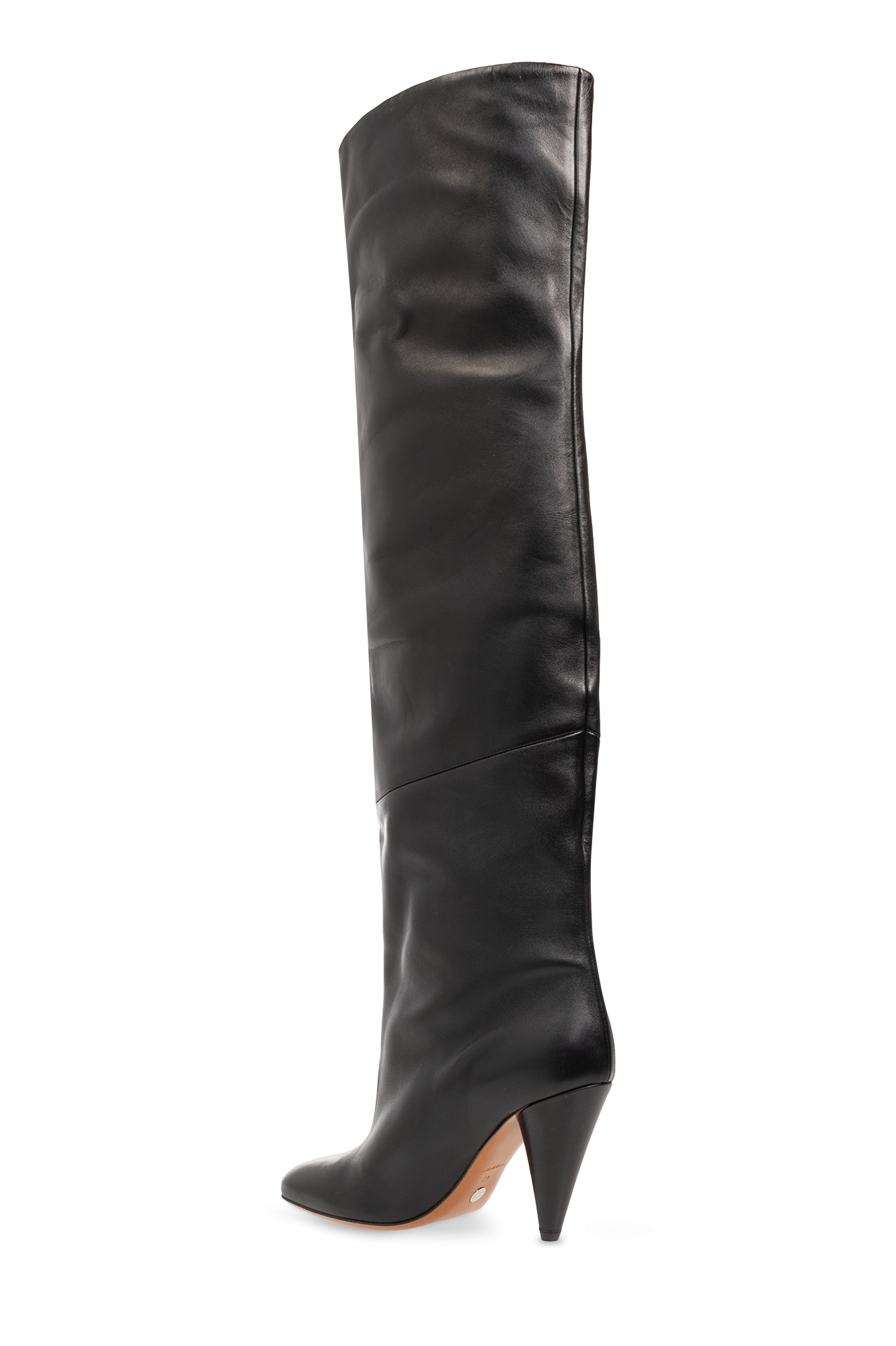 Black Leather heeled knee high boots Proenza Schouler Vitkac GB